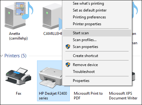 how to scan documents to computer from printer